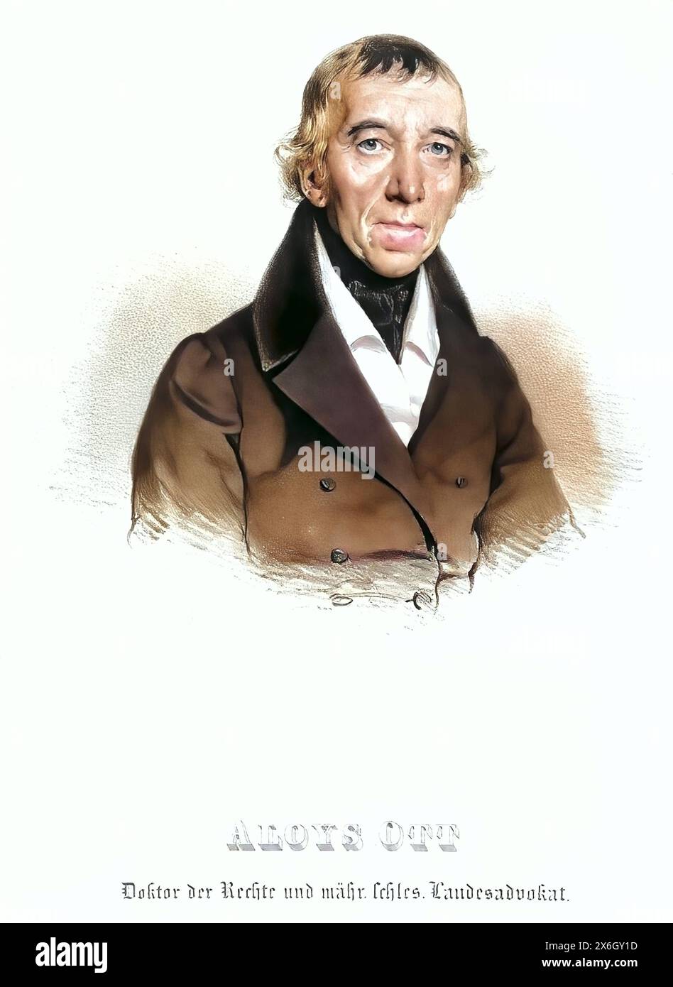 Alois Ott, Doktor der Rechte und maerisch schlesischer Landesadvokat, Historisch, digital restaurierte Reproduktion von einer Vorlage aus dem 19. Jahr Stockfoto