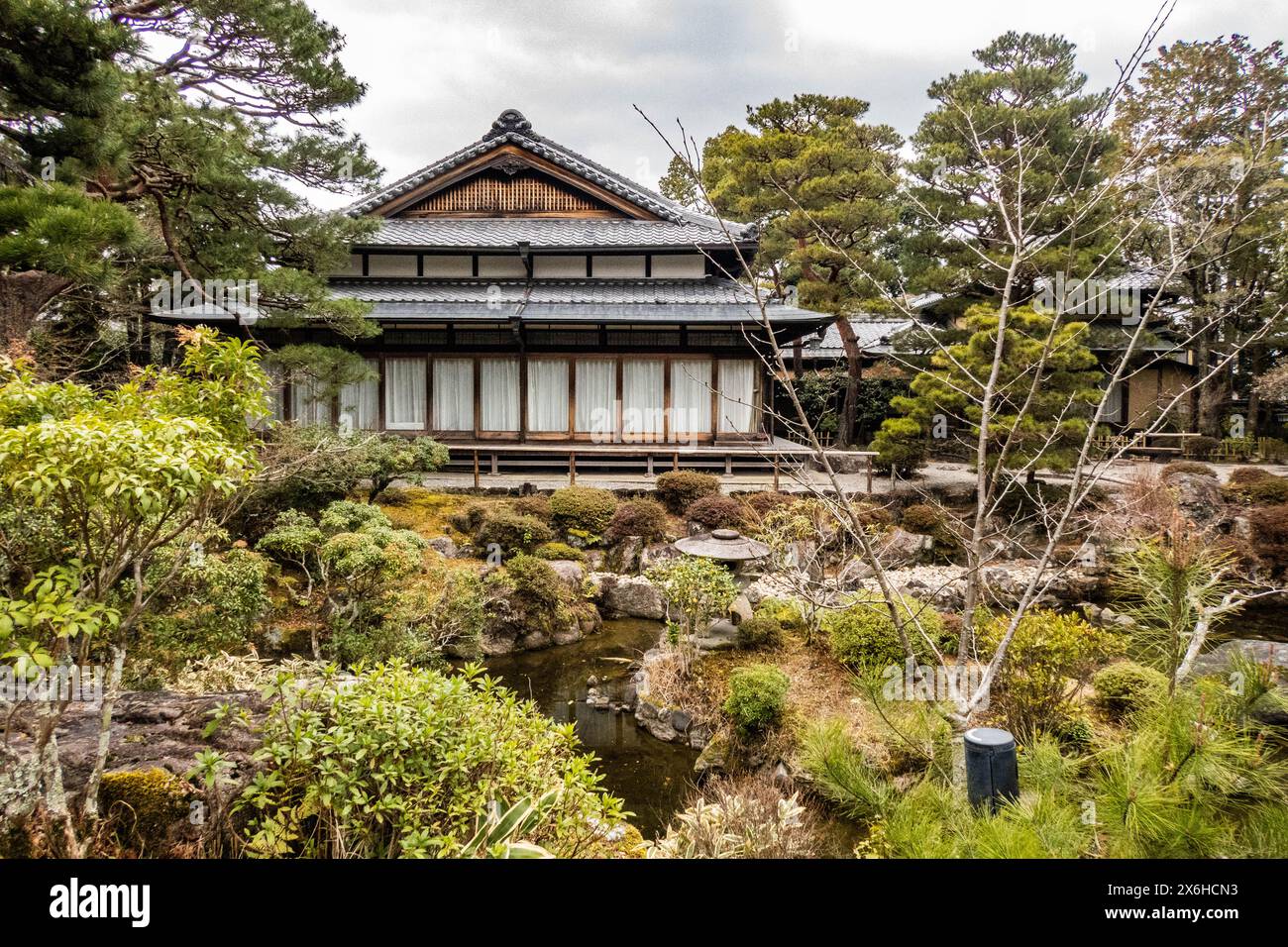 Yoshiki-en klassischer japanischer Garten, Nara, Japan Stockfoto