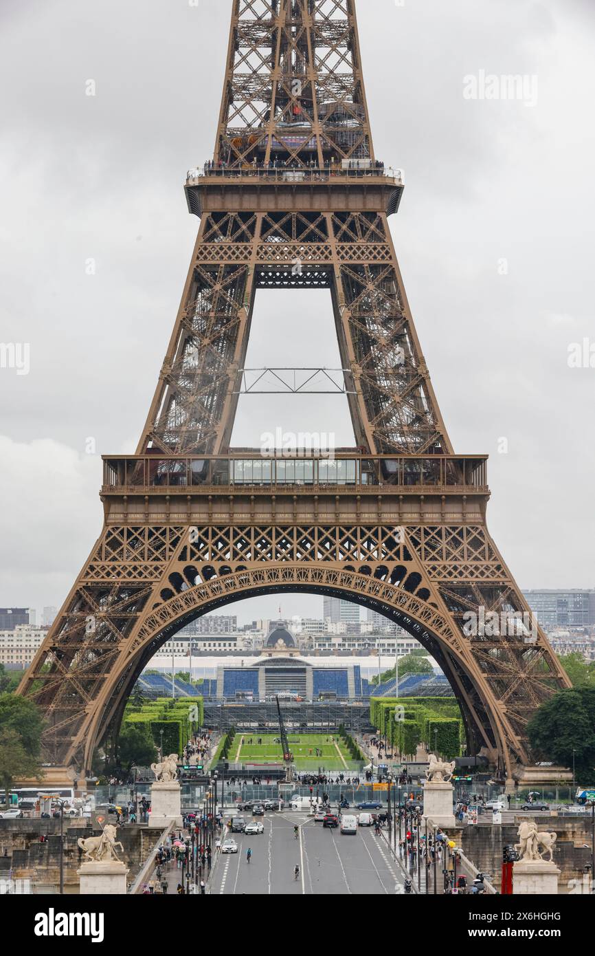 AUSTRAGUNGSORT DES OLYMPISCHEN WETTBEWERBS PARIS 2024 INSTALLATION CHAMP DE MARS PARIS Stockfoto