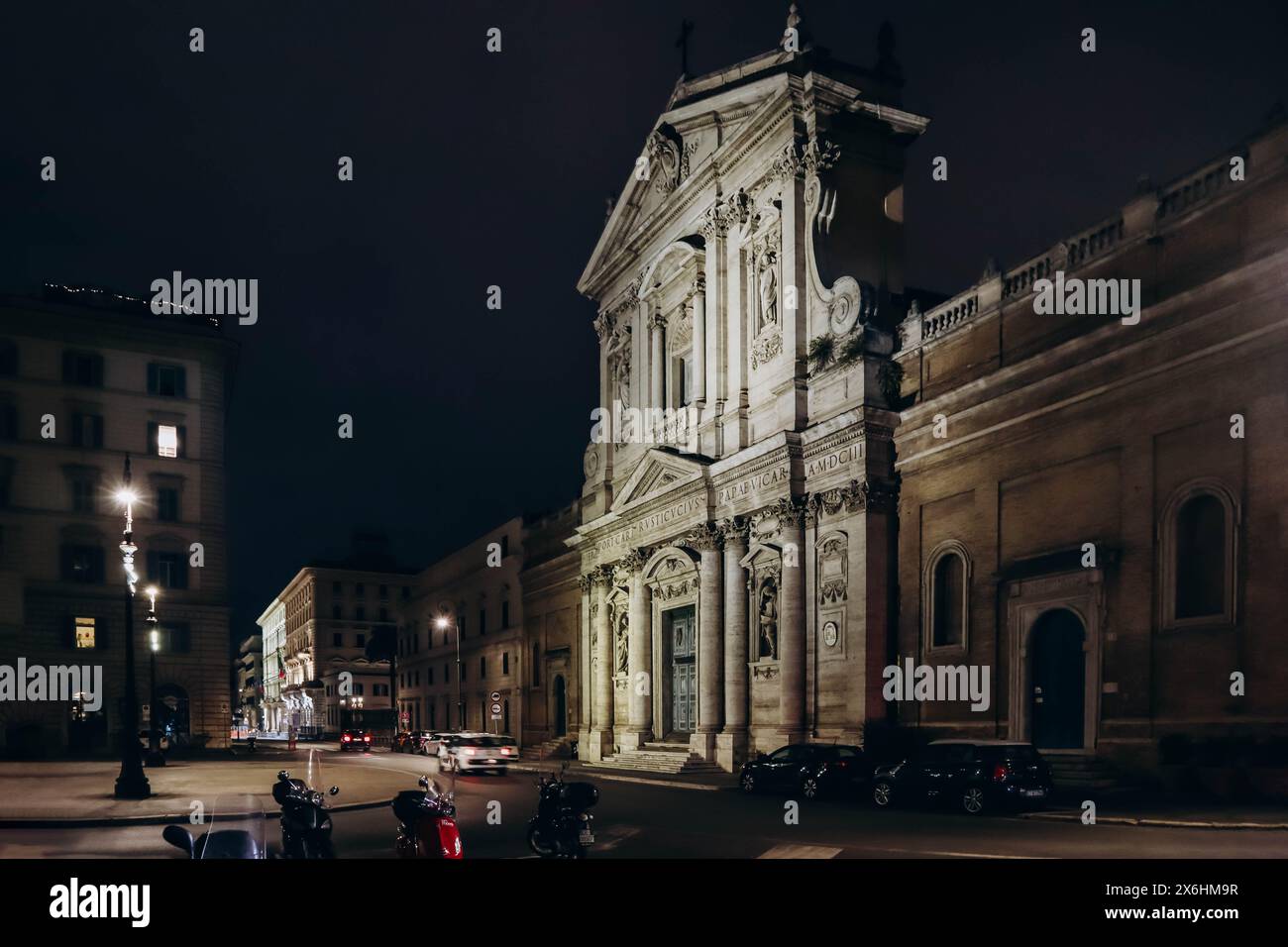 Die Kirche der Heiligen Susanna in den Diokletian-Bädern, eine römisch-katholische Pfarrkirche auf dem Quirinal-Hügel in Rom, Italien. Stockfoto