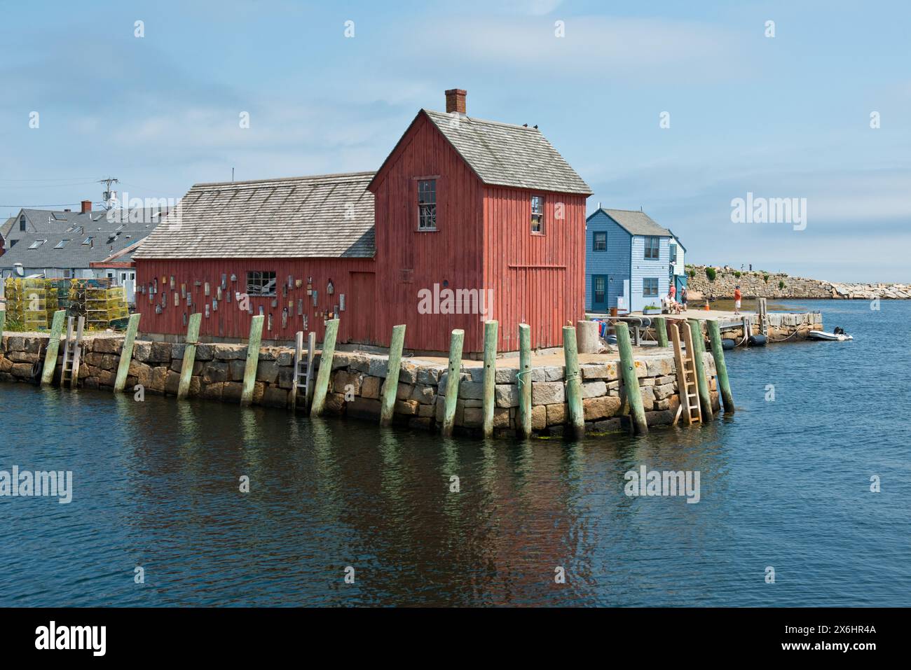 Motiv 1 Angelhütte. Bradley Wharf, Rockport, Cape Ann, Massachusetts, USA. Stockfoto