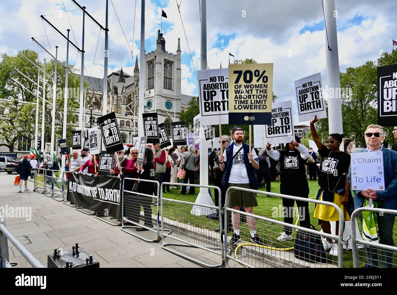 London, Großbritannien. Aktivisten versammelten sich auf dem Parliament Square, Westminster, um ein Nein zur Abtreibung bis zur Geburt zu fordern. Quelle: michael melia/Alamy Live News Stockfoto