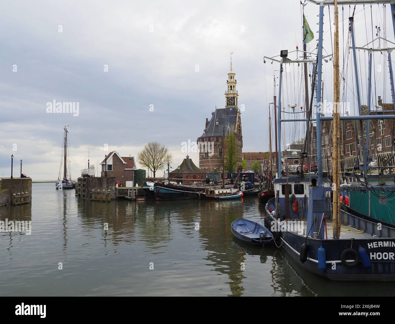 Feierlichkeiten zum Königstag in Hoorn Holland Stockfoto