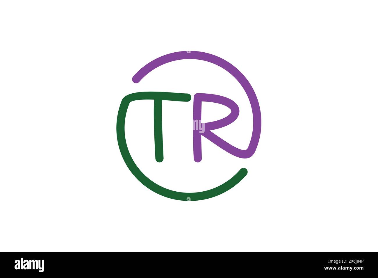 TR Letter Logo Design Vektorvorlage. Abstrakter Buchstabe TR Linked Logo Stock Vektor