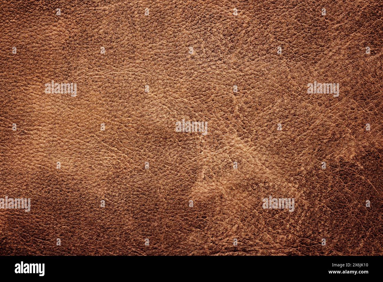 Hintergrund aus natürlichem Leder, Nahaufnahme aus braunem Rindsleder Stockfoto