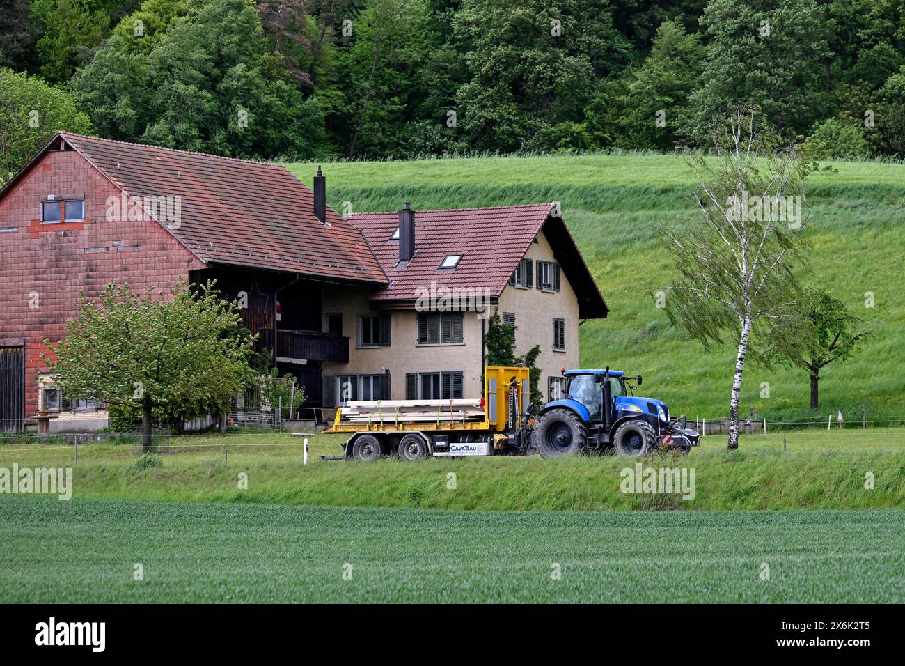 Traktor und Betrieb Stockfoto