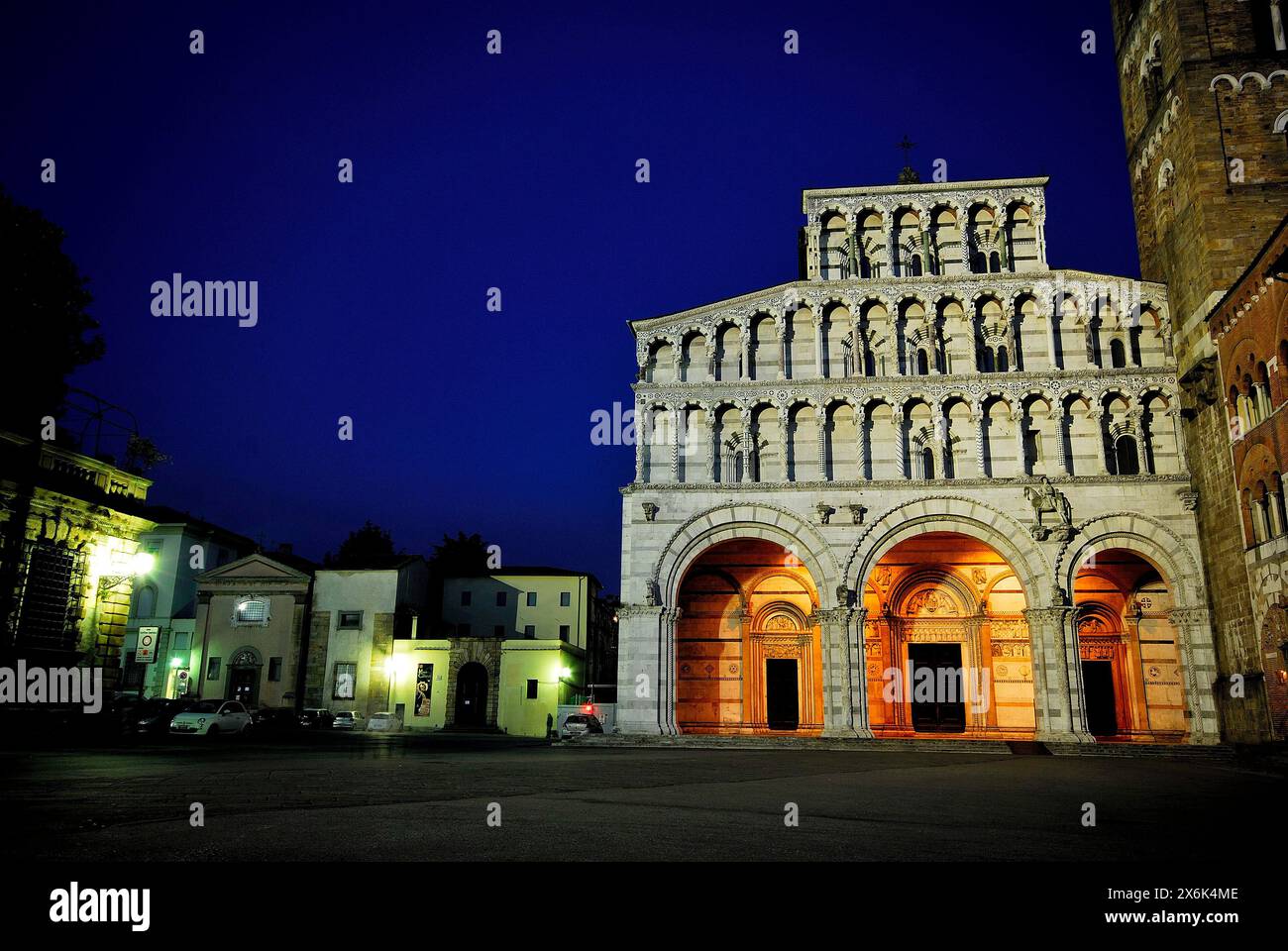 Amphitheaterplatz von Lucca, Toscana, Italien Stockfoto