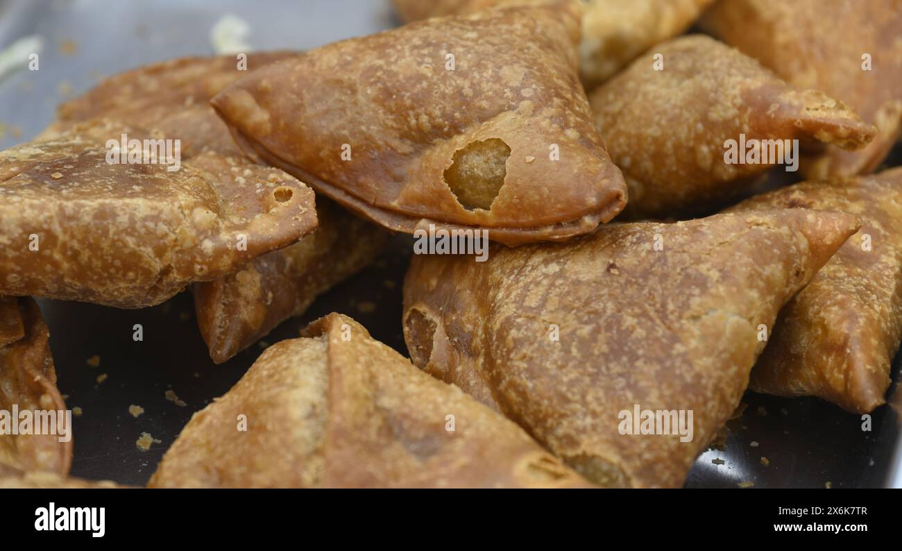 Asiatisch, Indisch-Samosas Stockfoto