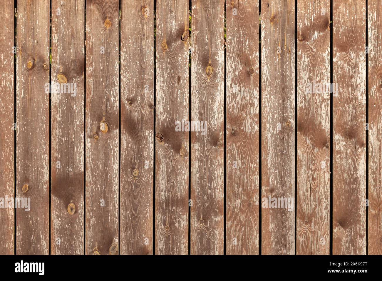 Alte braune hölzerne Wand Hintergrund Fotomaterial, Vorderansicht Stockfoto