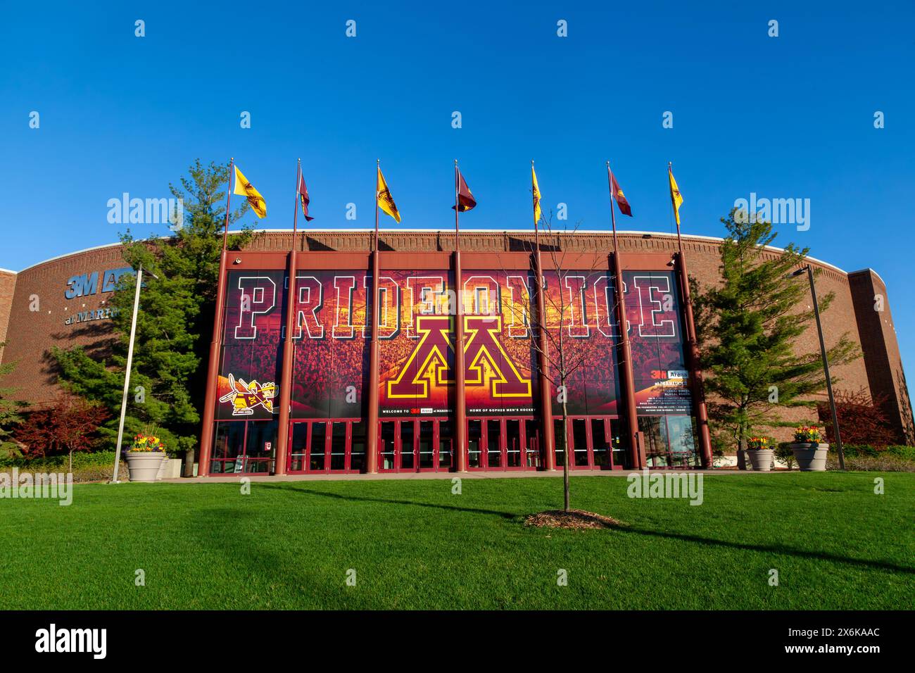 3M Arena in Mariucci, Heimstadion von Gopher Hockey an der University of Minnesota Stockfoto