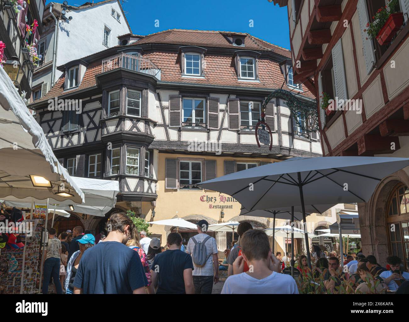 Die wunderschöne Altstadt von Colmar. Elsass, Frankreich, Europa Stockfoto