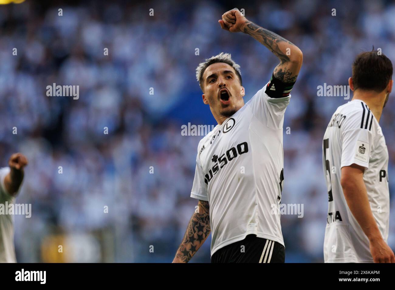 Posen, Polen. Mai 2024. Josue Pesqueira von Legia Warszawa wurde während des PKO BP Ekstraklasa-Spiels zwischen Lech Poznan und Legia Warszawa im Enea Stadium gesehen. Endpunktzahl: Lech Poznan 1:2 Legia Warszawa. (Foto: Maciej Rogowski/SOPA Images/SIPA USA) Credit: SIPA USA/Alamy Live News Stockfoto