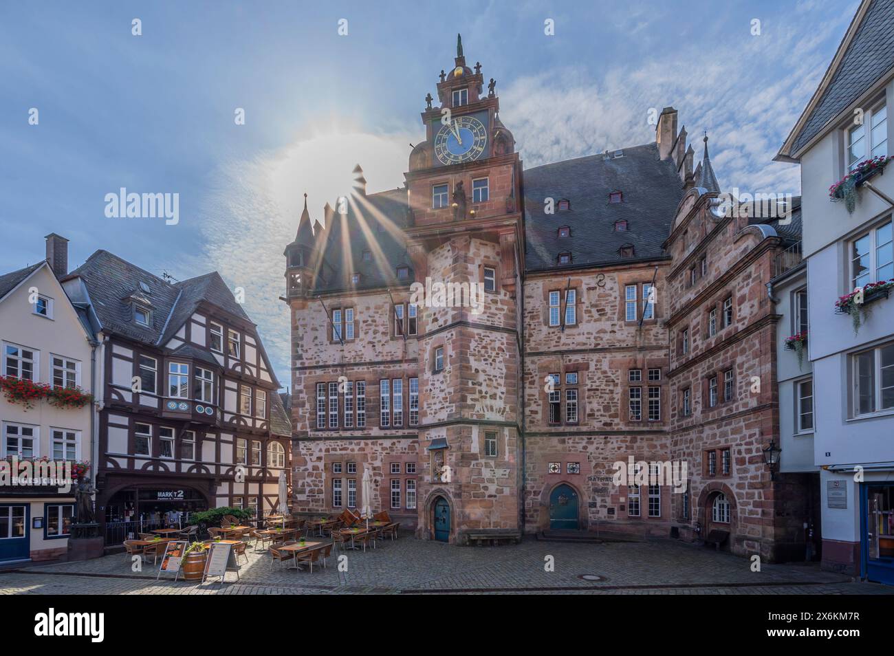 Rathaus, Marburg, Lahn, Hessisches Bergland, Lahntal, Hessen, Deutschland Stockfoto