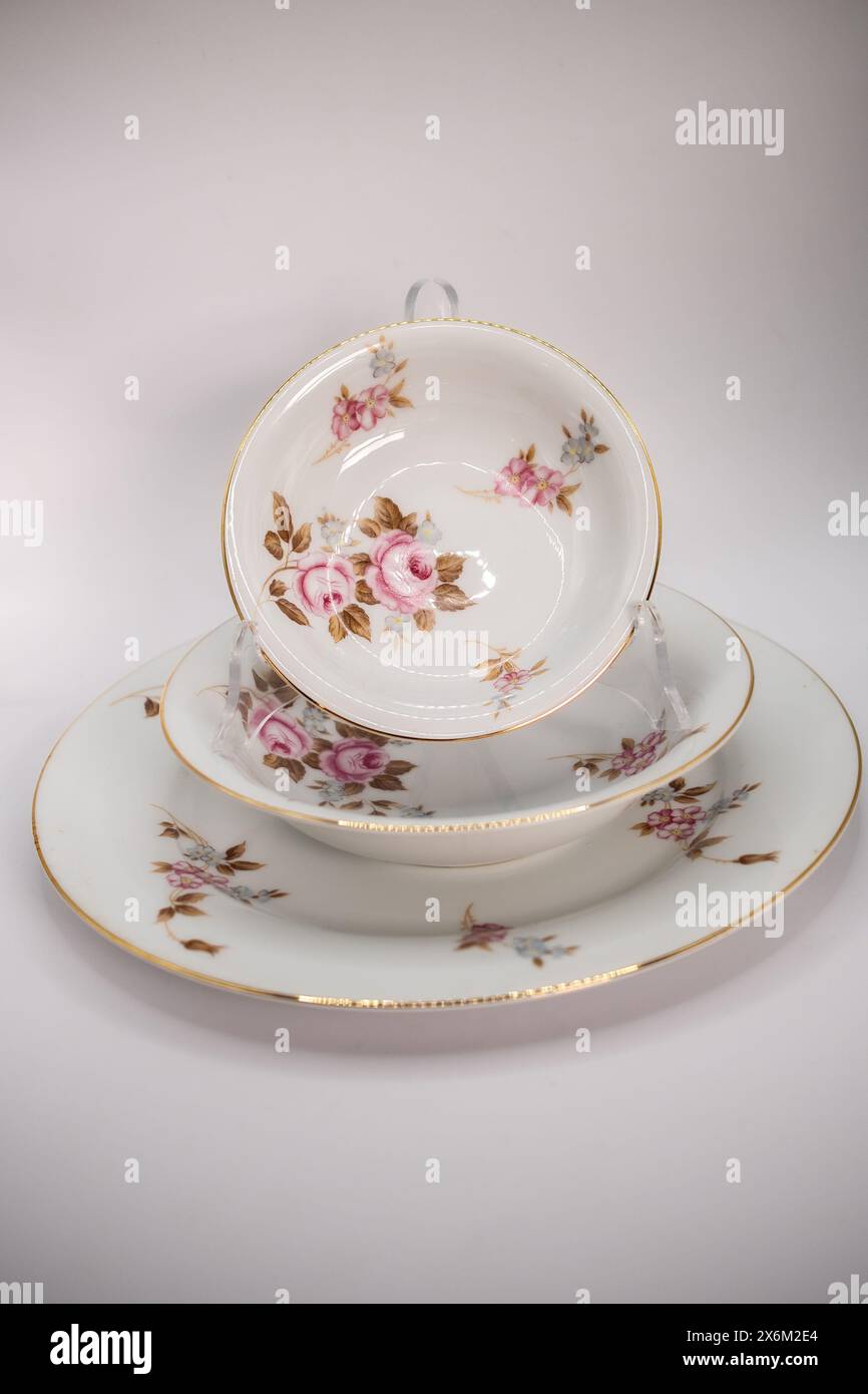 Antike Porzellanstücke Stockfoto