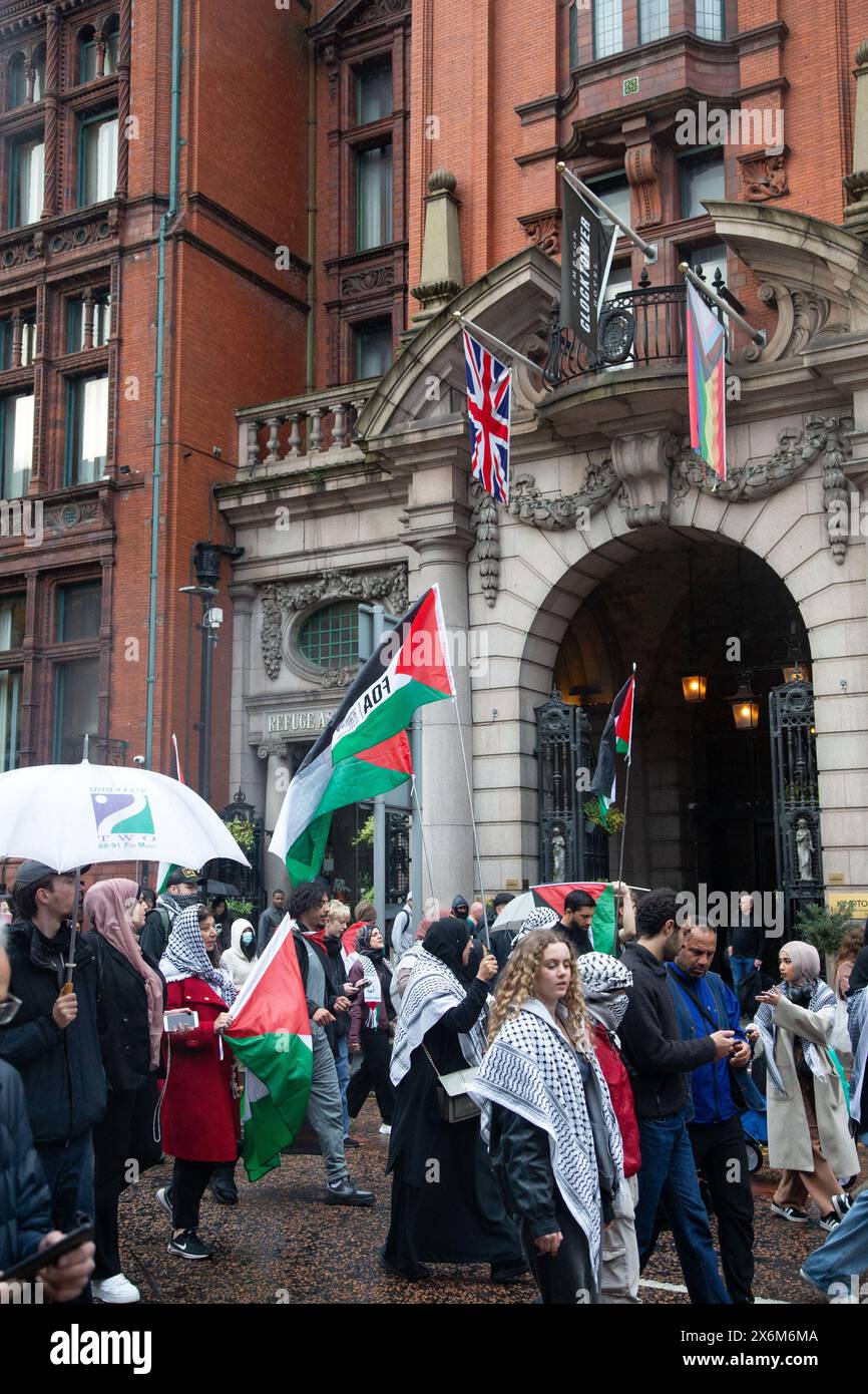 März der Freiheit für Palästina, Manchester, 15-05-24 Stockfoto