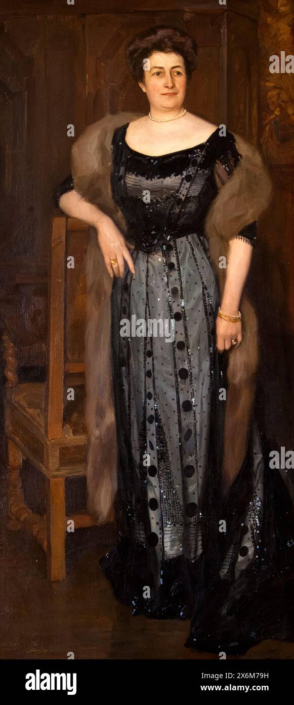 Porträt von Mrs. Alice Thiel - Oscar Bjorck, 1909 Stockfoto