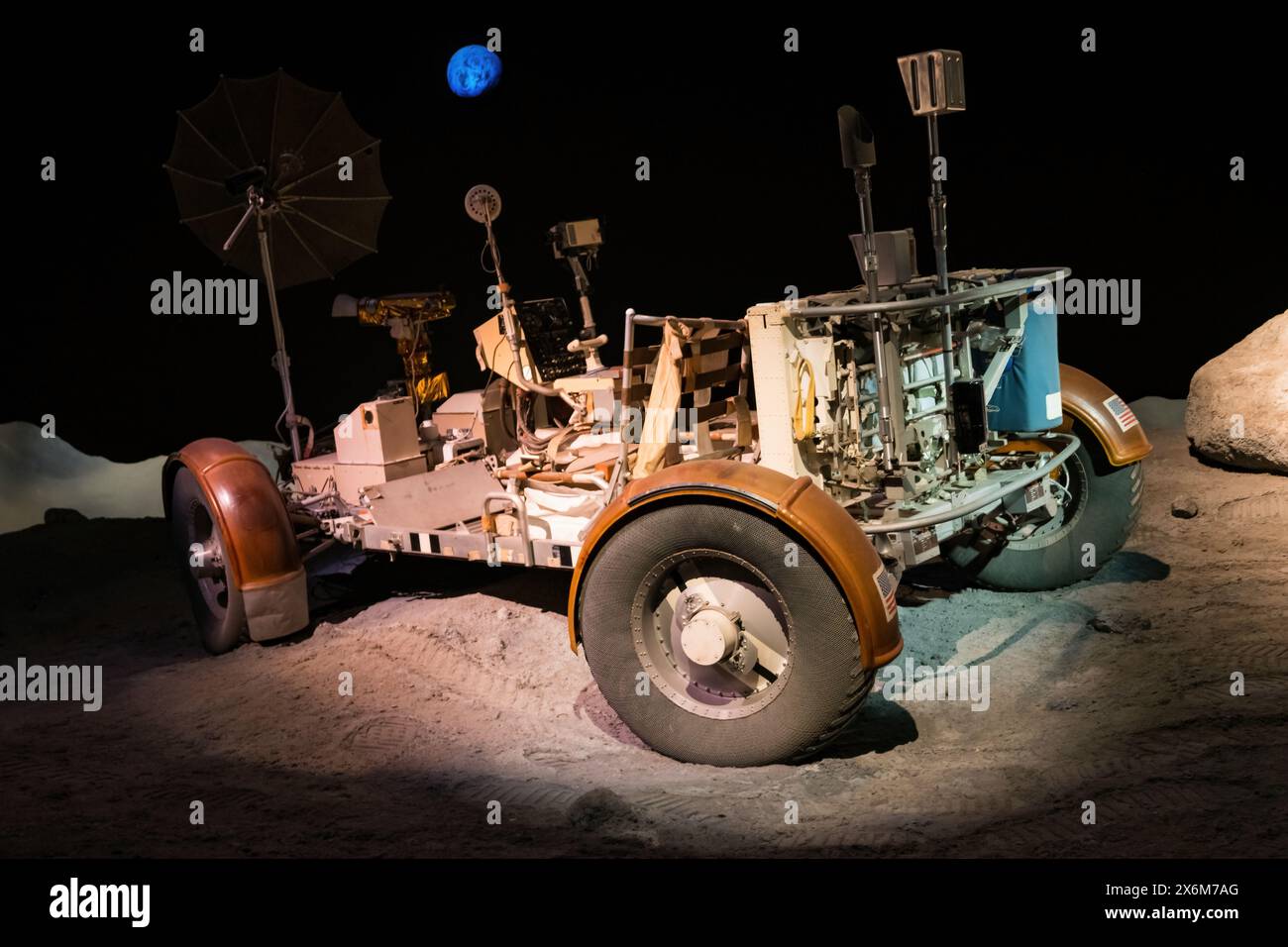 Apollo 15 Lunar Roving Vehicle im Space Center Houston, Texas, USA. Stockfoto