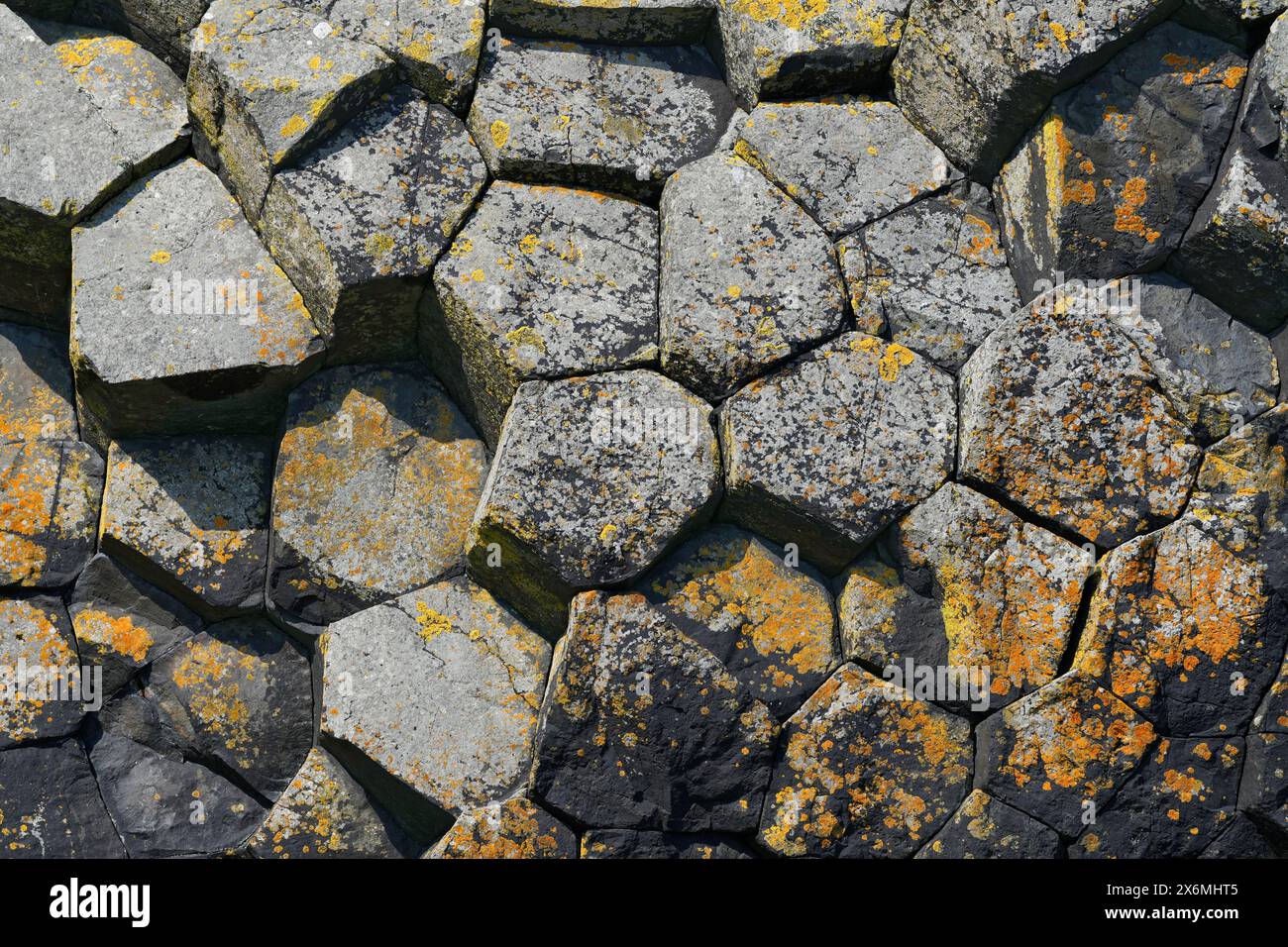 Großbritannien, Schottland, Hebriden Island of Staffa, Basalt Details Stockfoto