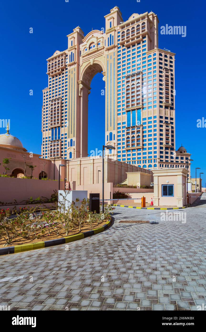 Das Rixos Marina Hotel in Abu Dhabi, der Hauptstadt der Vereinigten Arabischen Emirate, Stockfoto