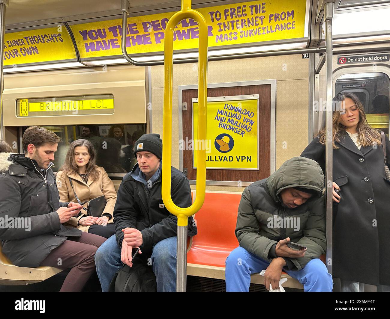 Die Pendler aus New York City fahren am Ende des Tages nach Hause. Stockfoto