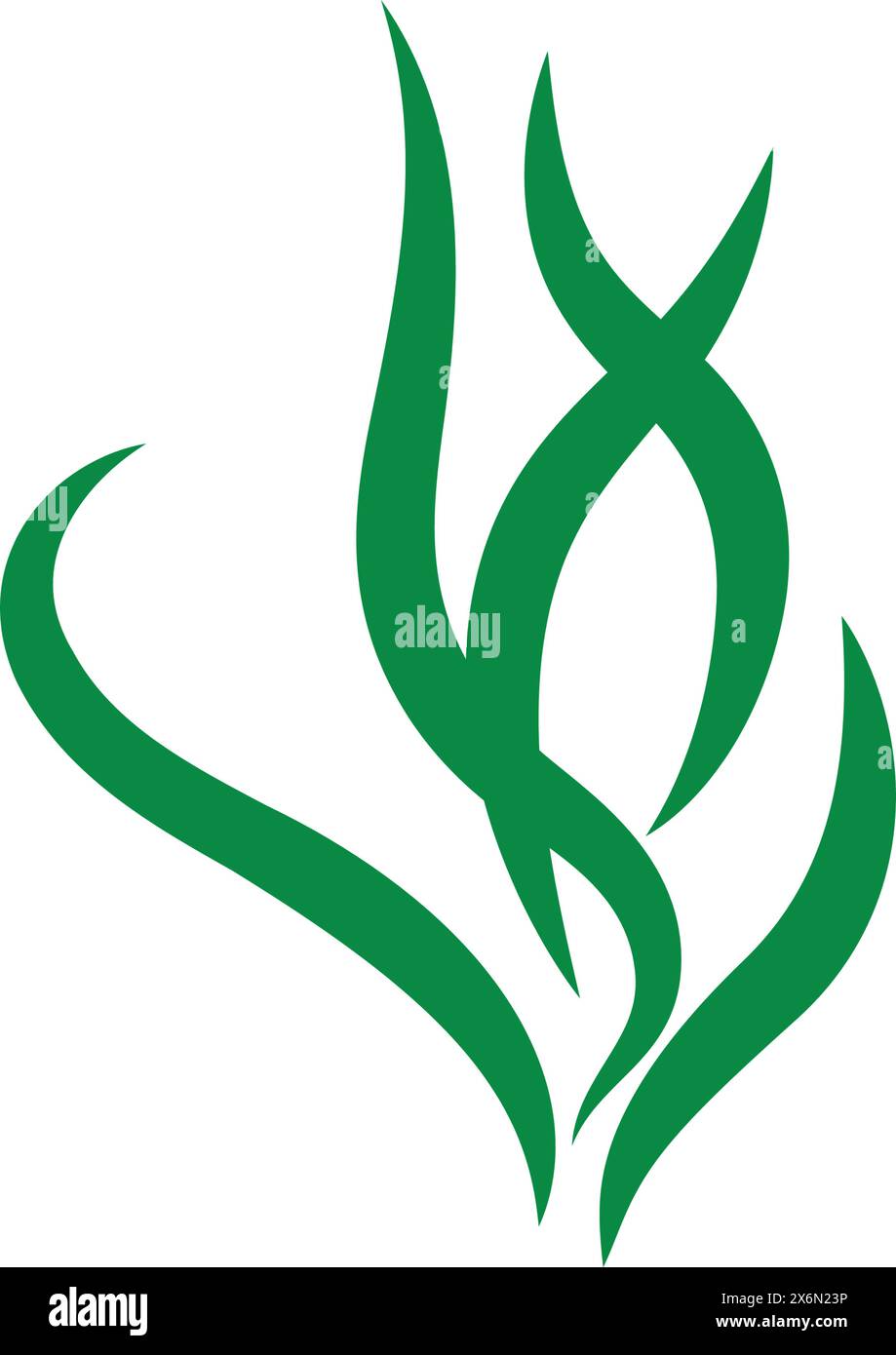Design mit Meeresalgen-Logo Stock Vektor