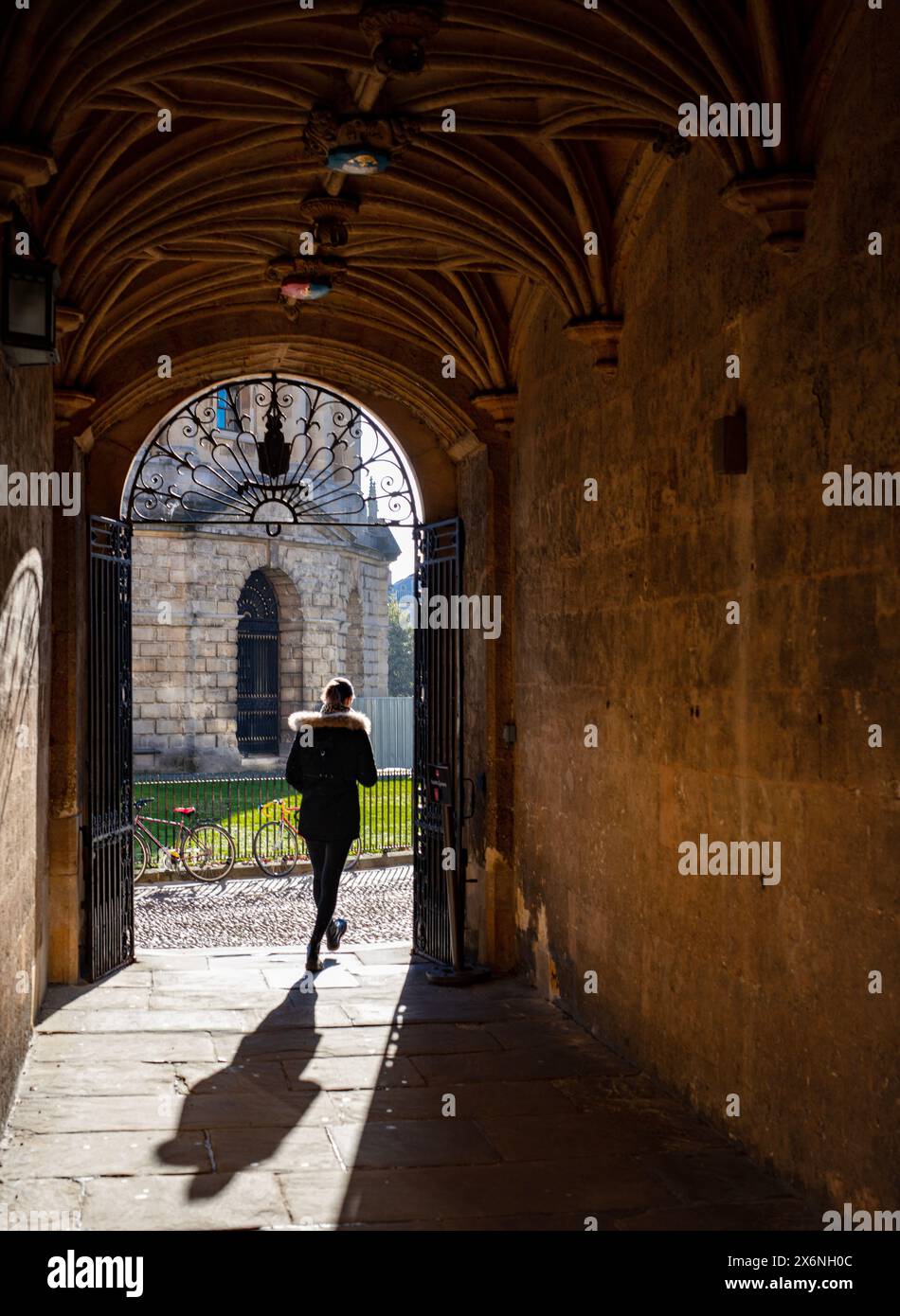 Eingang zum Radcliffe Square vom Bodleian Library Quadrangle Stockfoto