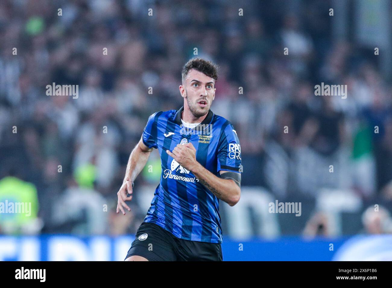 Matteo Ruggeri von Atalanta Bergamo wurde im Finale der Coppa Italia 2023/24 zwischen Atalanta Bergamo und Juventus F. in Aktion gesehen C im Olympiastadion in Rom, Italien Endergebnis; Atalanta Bergamo 0:1 Juventus F. C (Foto: Grzegorz Wajda / SOPA Images/SIPA USA) Stockfoto