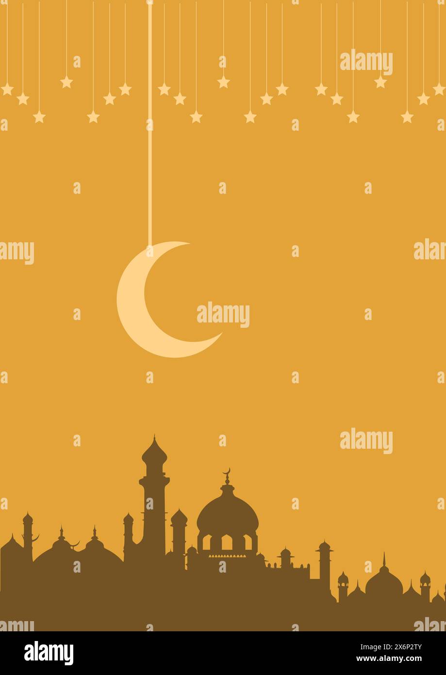 Anmutige Poster-Illustrationen mit islamischem Thema: Künstlerische Designs mit kultureller Eleganz für moderne Einrichtung Stock Vektor