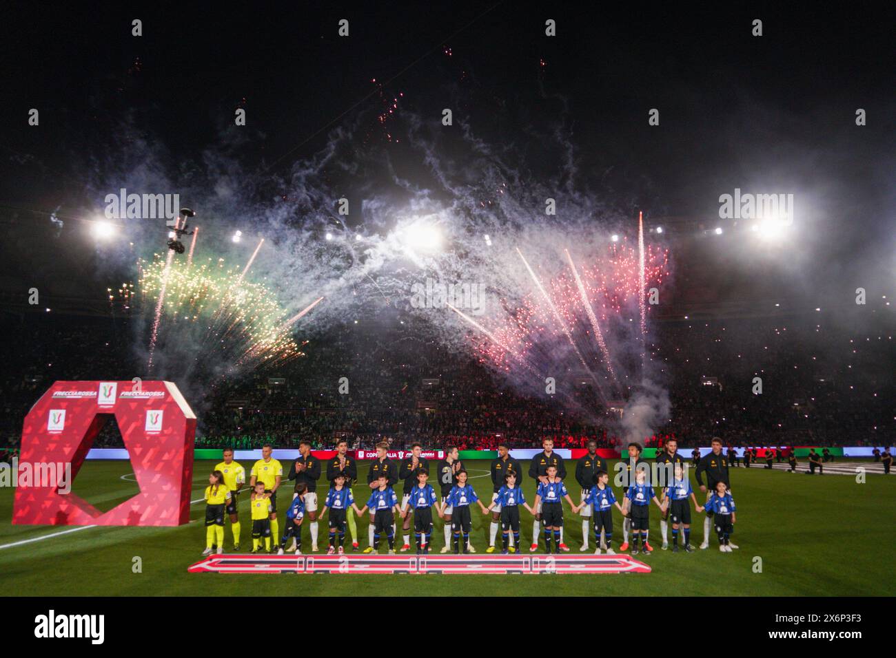 Rom, Italie. Mai 2024. Das Team (Juventus FC) im italienischen Cup, Coppa Italia, das Fußballfinalspiel zwischen Atalanta BC und Juventus FC am 15. Mai 2024 im Stadio Olimpico in Rom, Italien - Foto Morgese-Rossini/DPPI Credit: DPPI Media/Alamy Live News Stockfoto