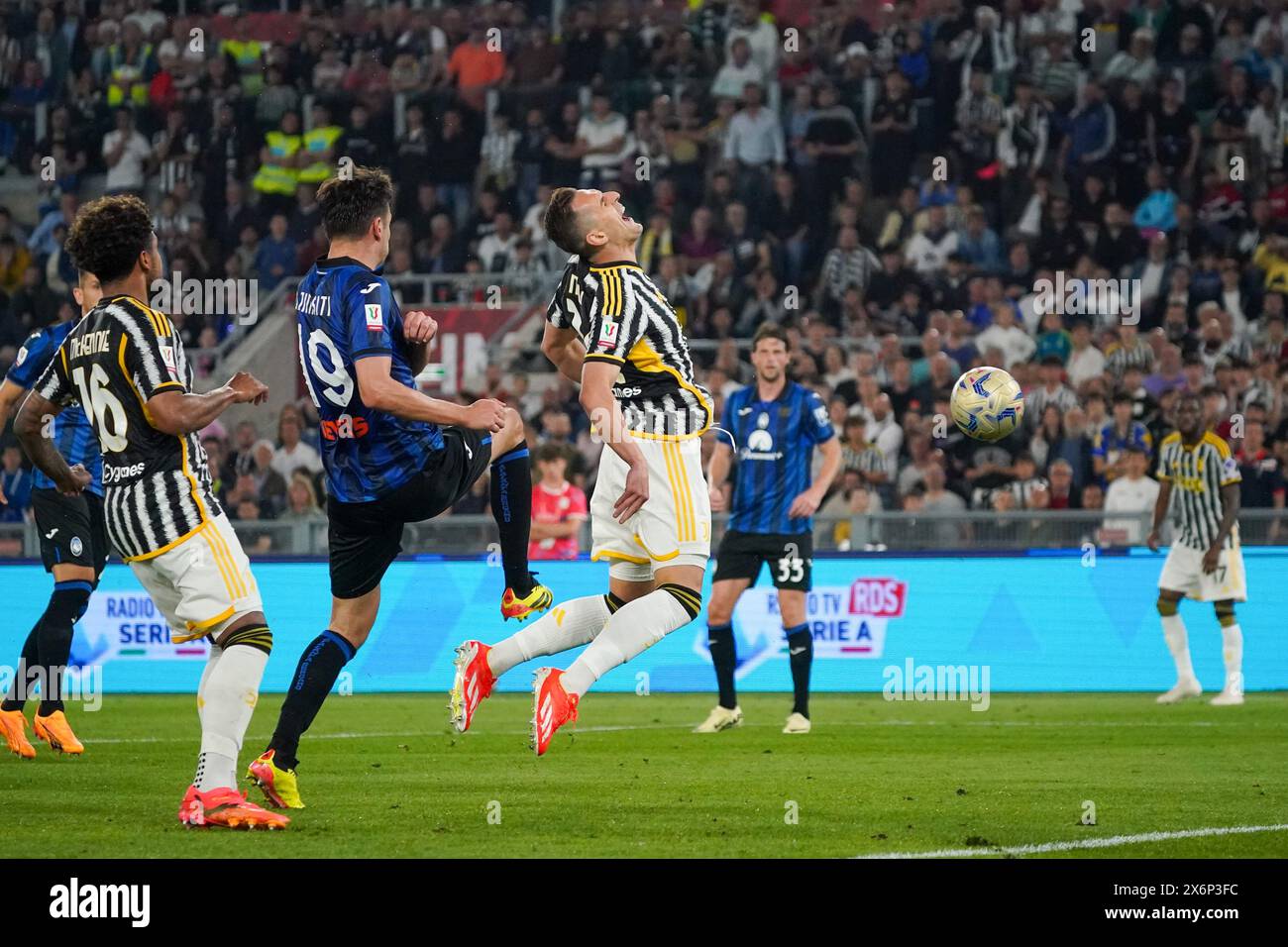Rom, Italie. Mai 2024. Arkadiusz Milik (Juventus FC) während des Italienischen Pokals, Coppa Italia, Finale des Fußballspiels zwischen Atalanta BC und Juventus FC am 15. Mai 2024 im Stadio Olimpico in Rom, Italien - Foto Morgese-Rossini/DPPI Credit: DPPI Media/Alamy Live News Stockfoto