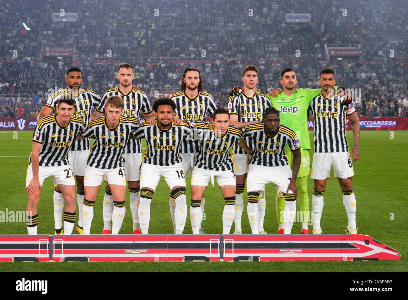 Rom, Italie. Mai 2024. Das Team (Juventus FC) im italienischen Cup, Coppa Italia, das Fußballfinalspiel zwischen Atalanta BC und Juventus FC am 15. Mai 2024 im Stadio Olimpico in Rom, Italien - Foto Morgese-Rossini/DPPI Credit: DPPI Media/Alamy Live News Stockfoto