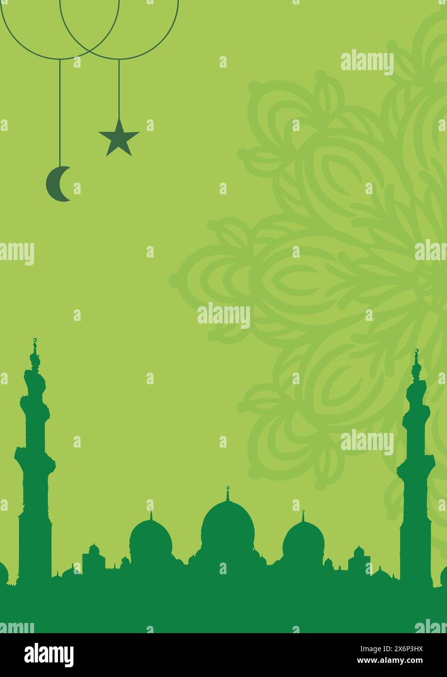 Anmutige Poster-Illustrationen mit islamischem Thema: Künstlerische Designs mit kultureller Eleganz für moderne Einrichtung Stock Vektor