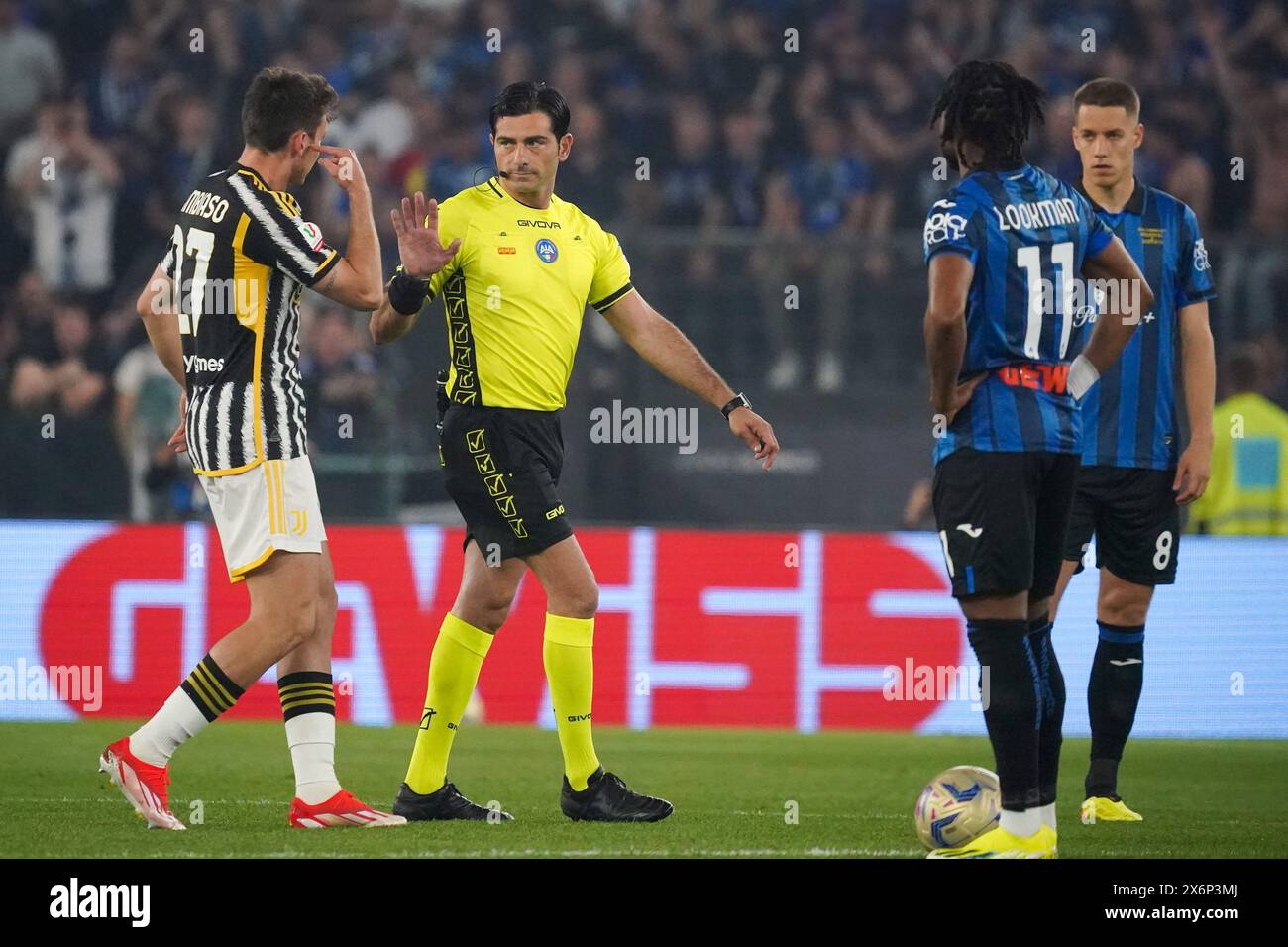 Rom, Italie. Mai 2024. Fabio Maresca (Schiedsrichter) während des Italienischen Pokals, Coppa Italia, Finale des Fußballspiels zwischen Atalanta BC und Juventus FC am 15. Mai 2024 im Stadio Olimpico in Rom, Italien - Foto Morgese-Rossini/DPPI Credit: DPPI Media/Alamy Live News Stockfoto