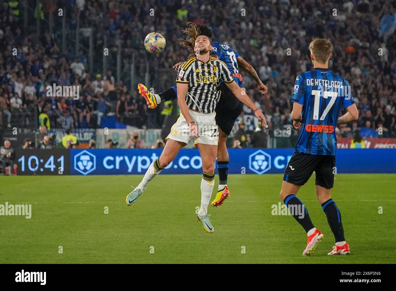 Rom, Italie. Mai 2024. Adrien Rabiot (Juventus FC) während des Italienischen Pokals, Coppa Italia, Finale des Fußballspiels zwischen Atalanta BC und Juventus FC am 15. Mai 2024 im Stadio Olimpico in Rom, Italien - Foto Morgese-Rossini/DPPI Credit: DPPI Media/Alamy Live News Stockfoto