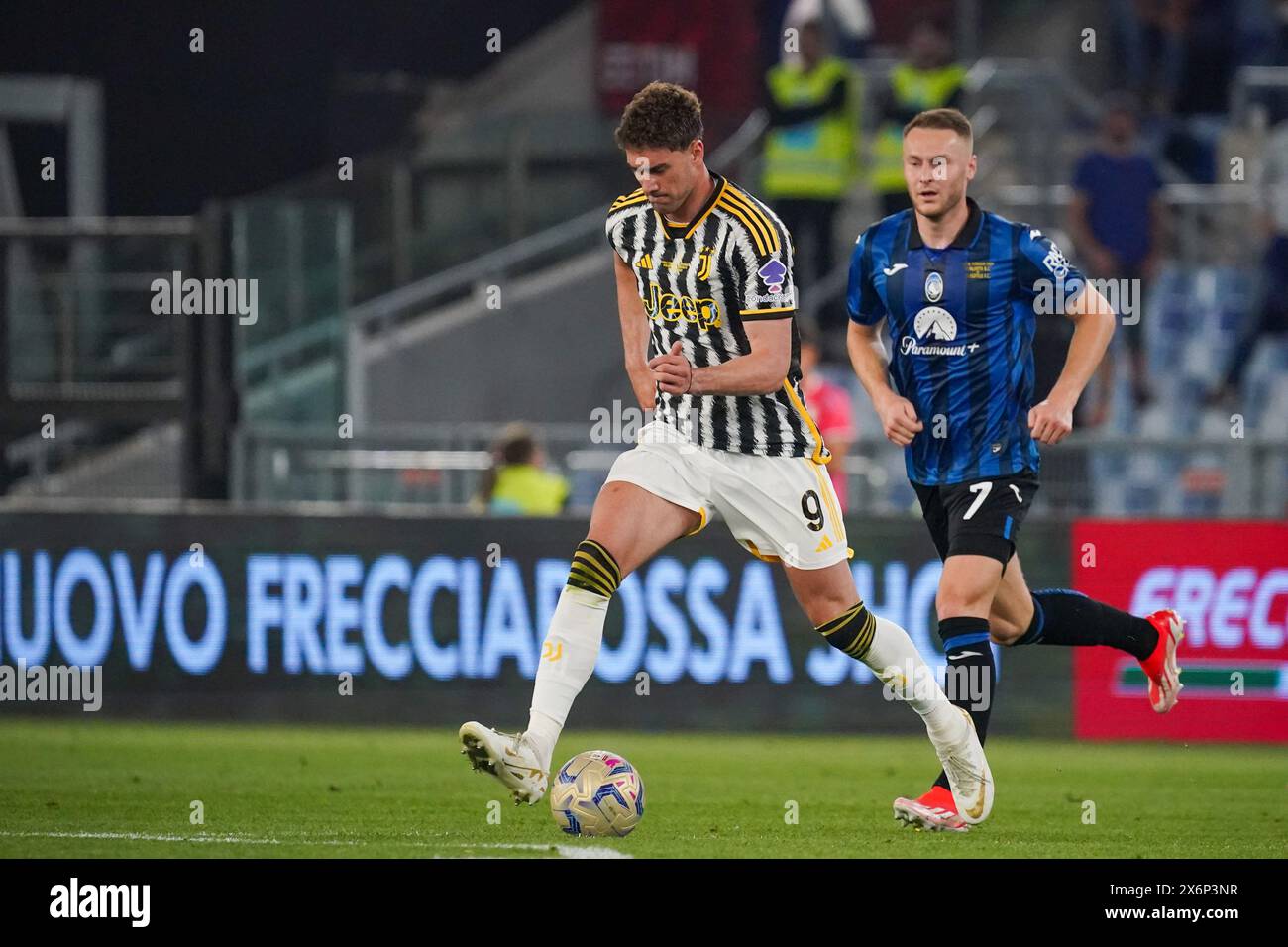 Rom, Italie. Mai 2024. Dusan Vlahovic (Juventus FC) während des Italienischen Cups, Coppa Italia, Finale des Fußballspiels zwischen Atalanta BC und Juventus FC am 15. Mai 2024 im Stadio Olimpico in Rom, Italien - Foto Morgese-Rossini/DPPI Credit: DPPI Media/Alamy Live News Stockfoto