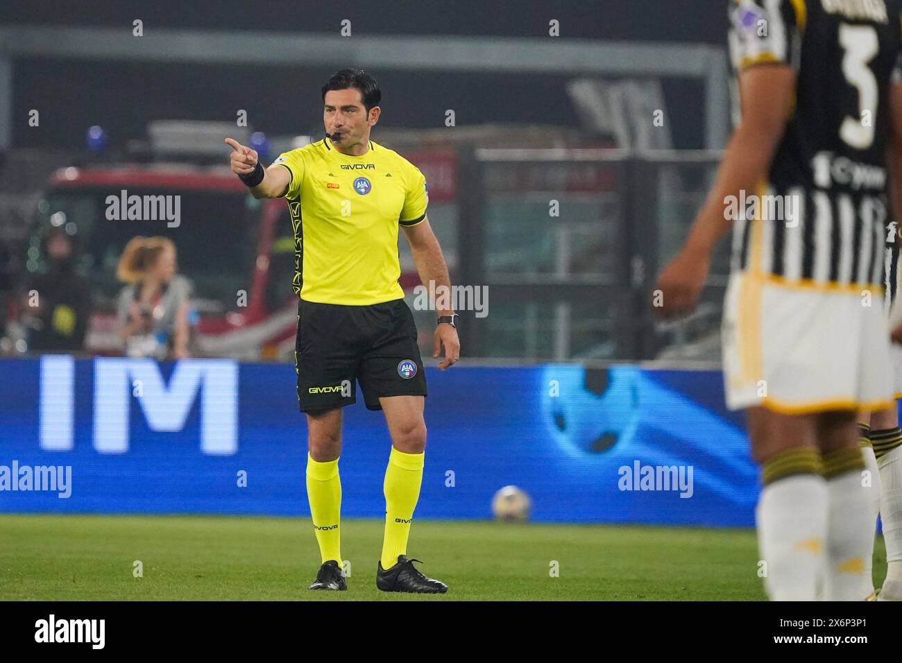 Rom, Italie. Mai 2024. Fabio Maresca (Schiedsrichter) während des Italienischen Pokals, Coppa Italia, Finale des Fußballspiels zwischen Atalanta BC und Juventus FC am 15. Mai 2024 im Stadio Olimpico in Rom, Italien - Foto Morgese-Rossini/DPPI Credit: DPPI Media/Alamy Live News Stockfoto