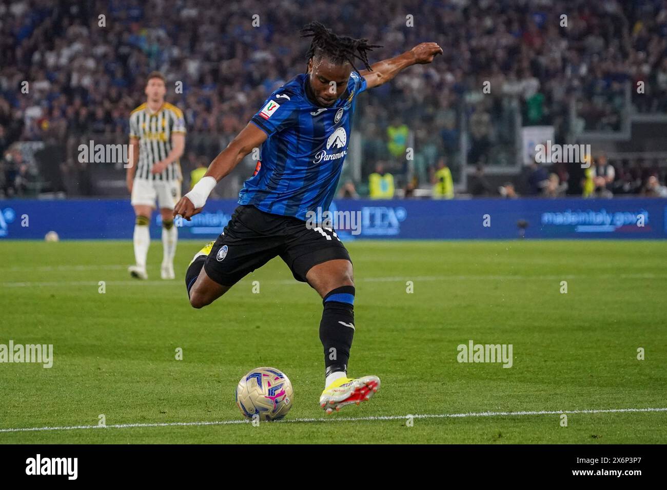 Rom, Italie. Mai 2024. Ademola Lookman (Atalanta BC) während des Italienischen Cups, Coppa Italia, Finale des Fußballspiels zwischen Atalanta BC und Juventus FC am 15. Mai 2024 im Stadio Olimpico in Rom, Italien - Foto Morgese-Rossini/DPPI Credit: DPPI Media/Alamy Live News Stockfoto