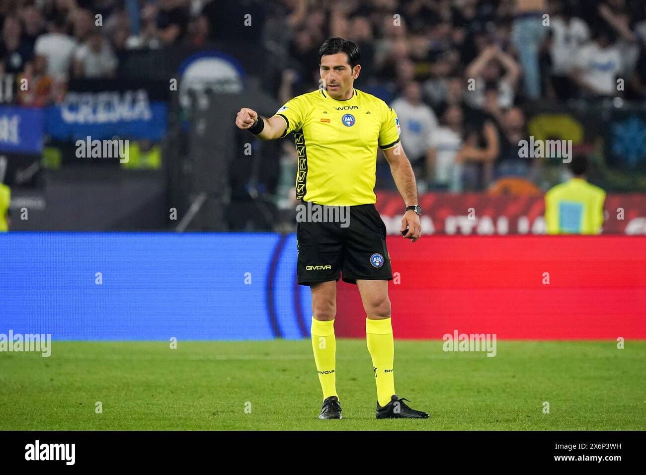 Rom, Italie. Mai 2024. Fabio Maresca (Schiedsrichter) während des Italienischen Pokals, Coppa Italia, Finale des Fußballspiels zwischen Atalanta BC und Juventus FC am 15. Mai 2024 im Stadio Olimpico in Rom, Italien - Foto Morgese-Rossini/DPPI Credit: DPPI Media/Alamy Live News Stockfoto