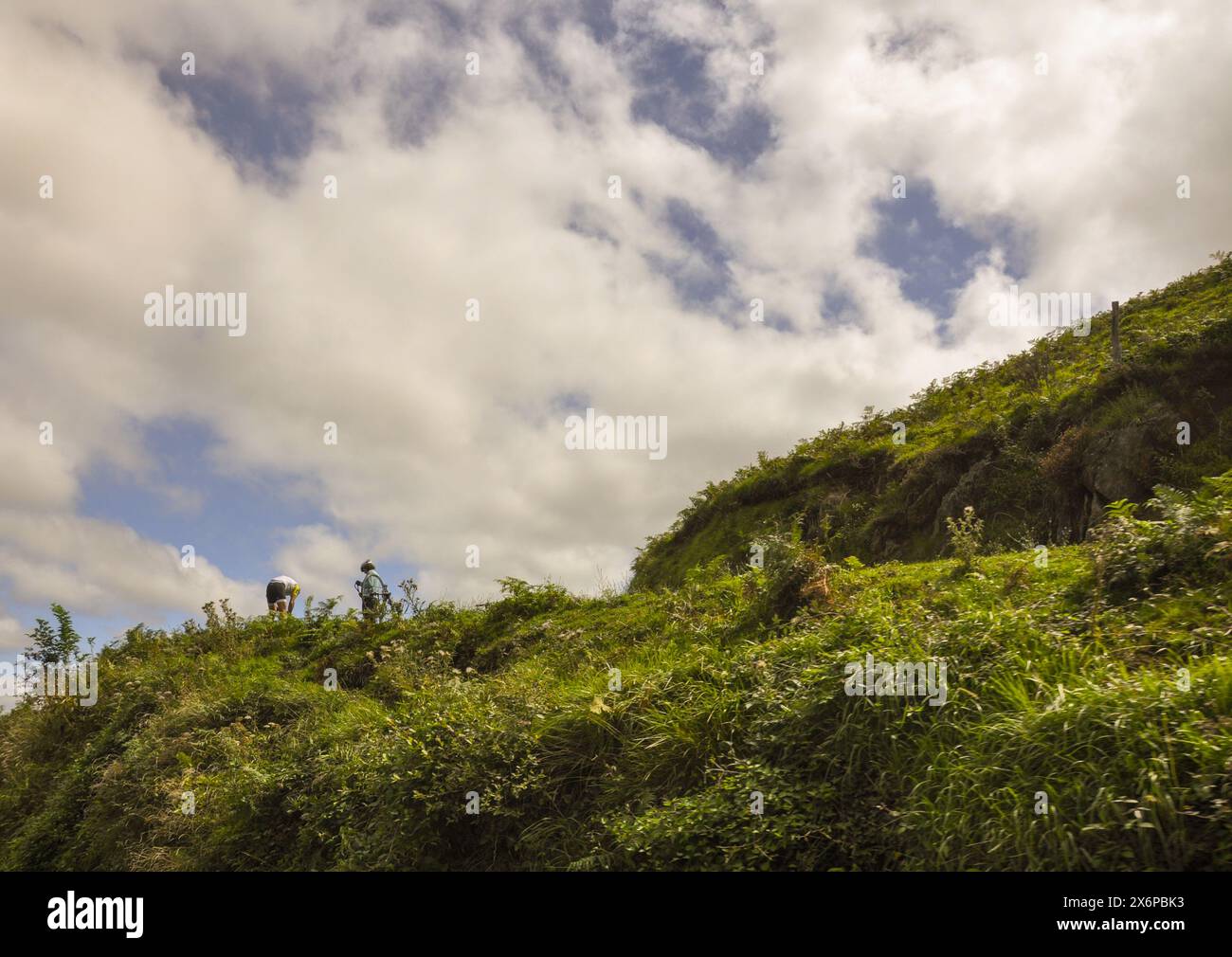 Gesundes Leben, Radfahren und Natur in Navarra Stockfoto