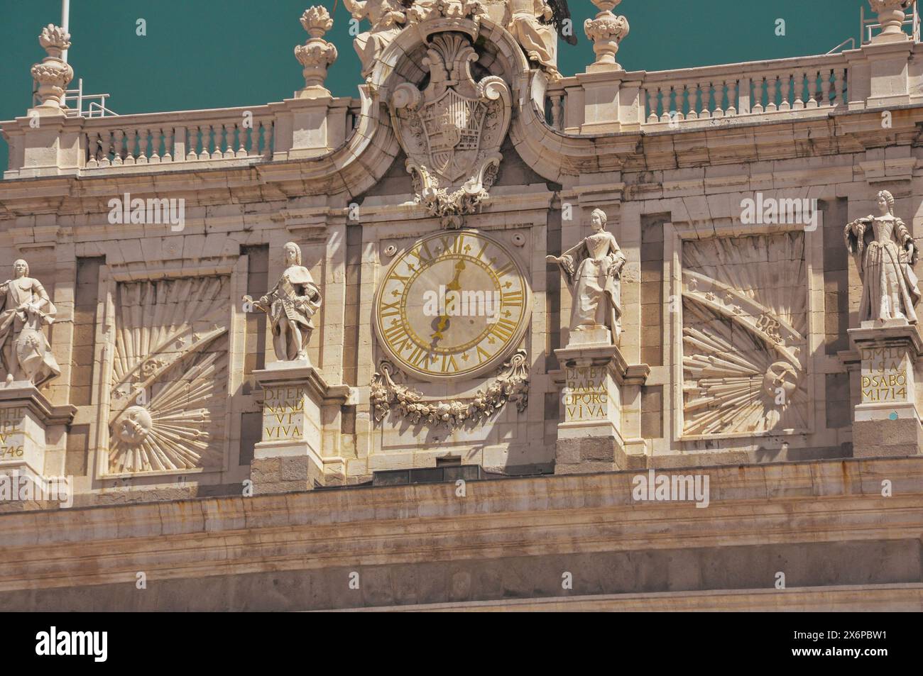 Der Königspalast von Madrid, Denkmäler in Spanien Stockfoto