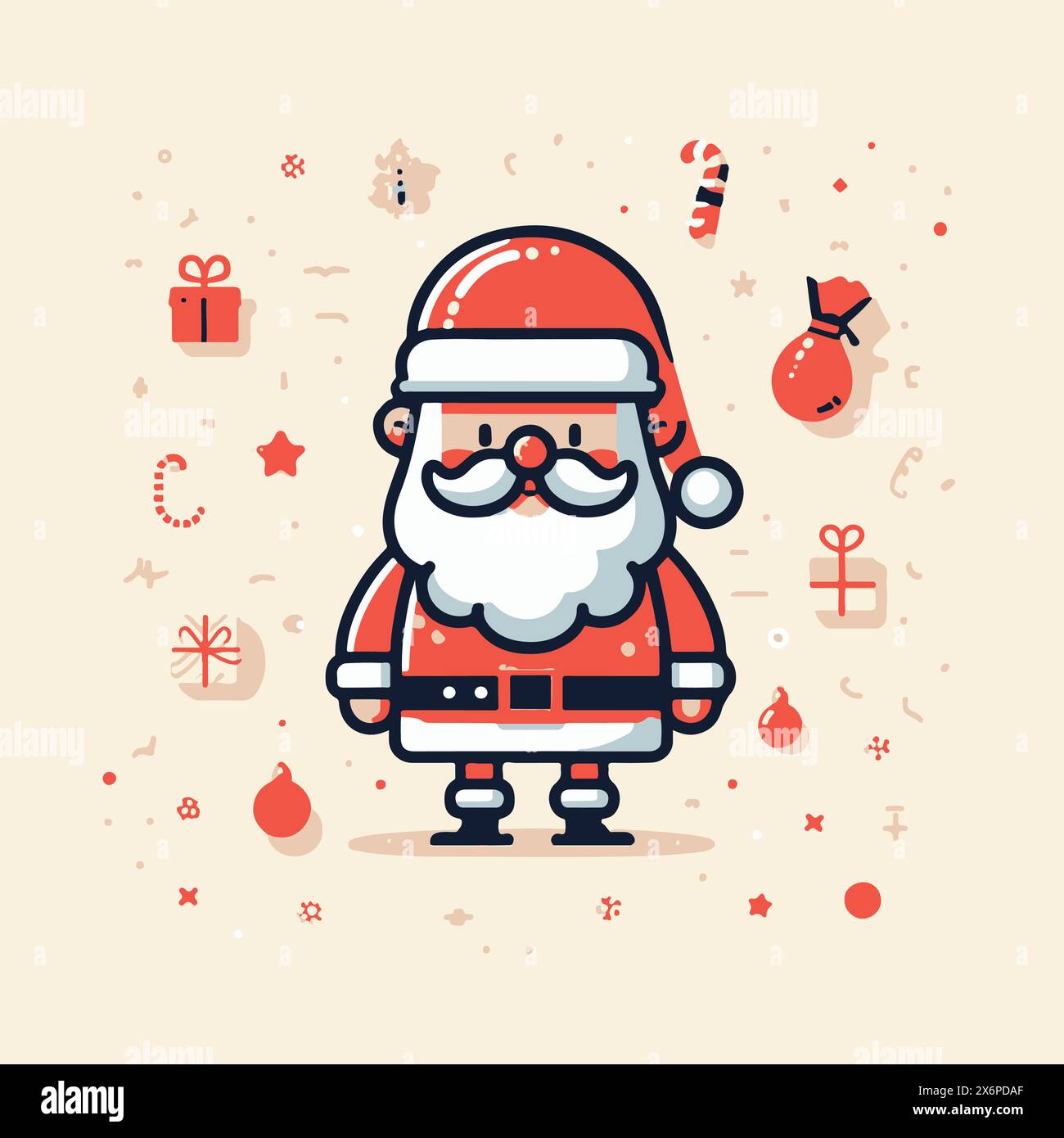 Santa Claus Cartoon Vektor Illustrationen verspielte und festliche Designs für Holiday Joy Stock Vektor