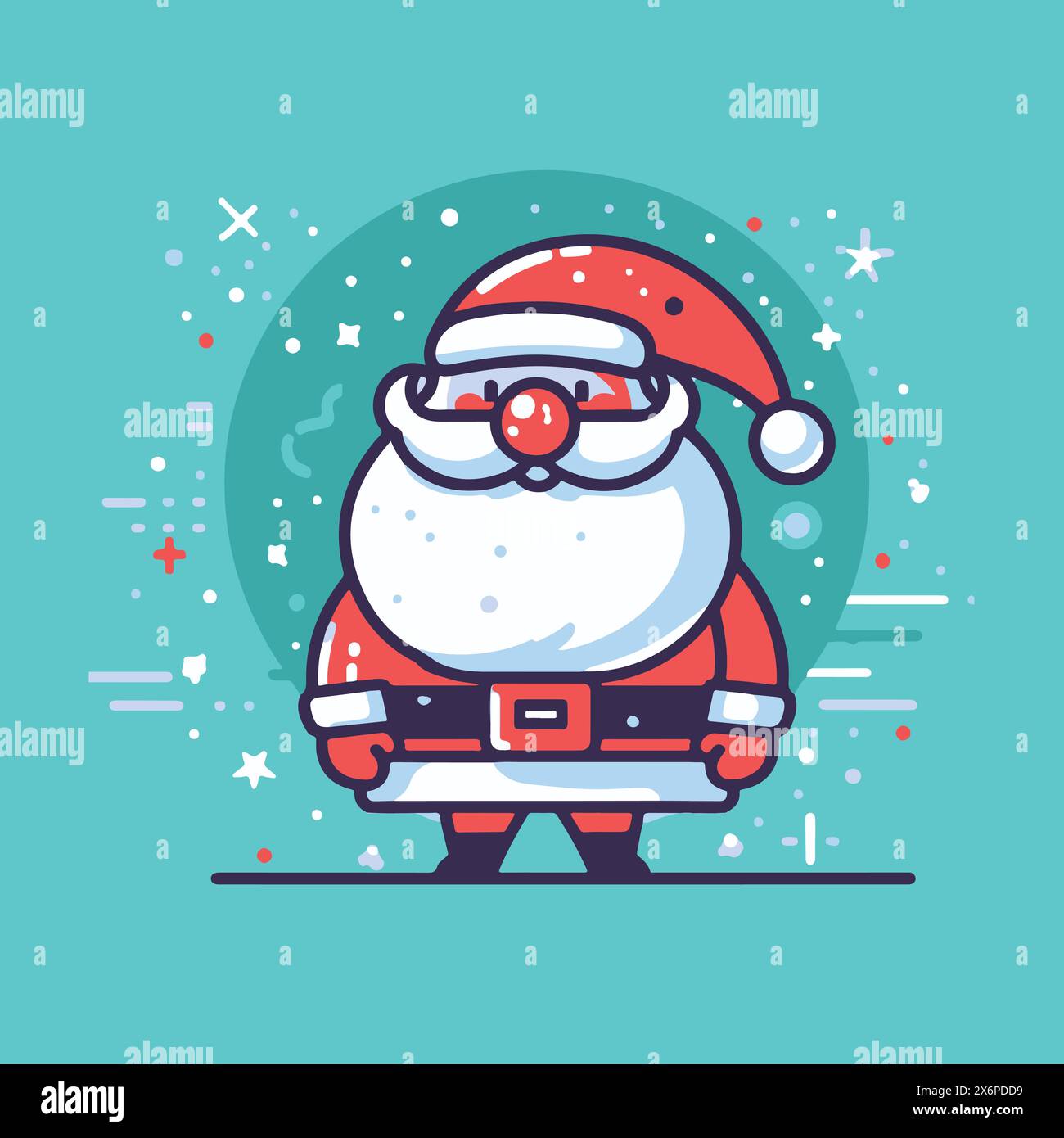 Fröhliche „Merry Christmas“-Cartoon-Vektoren: Fröhlichkeit und Glück durch festliche Designs verbreiten Stock Vektor