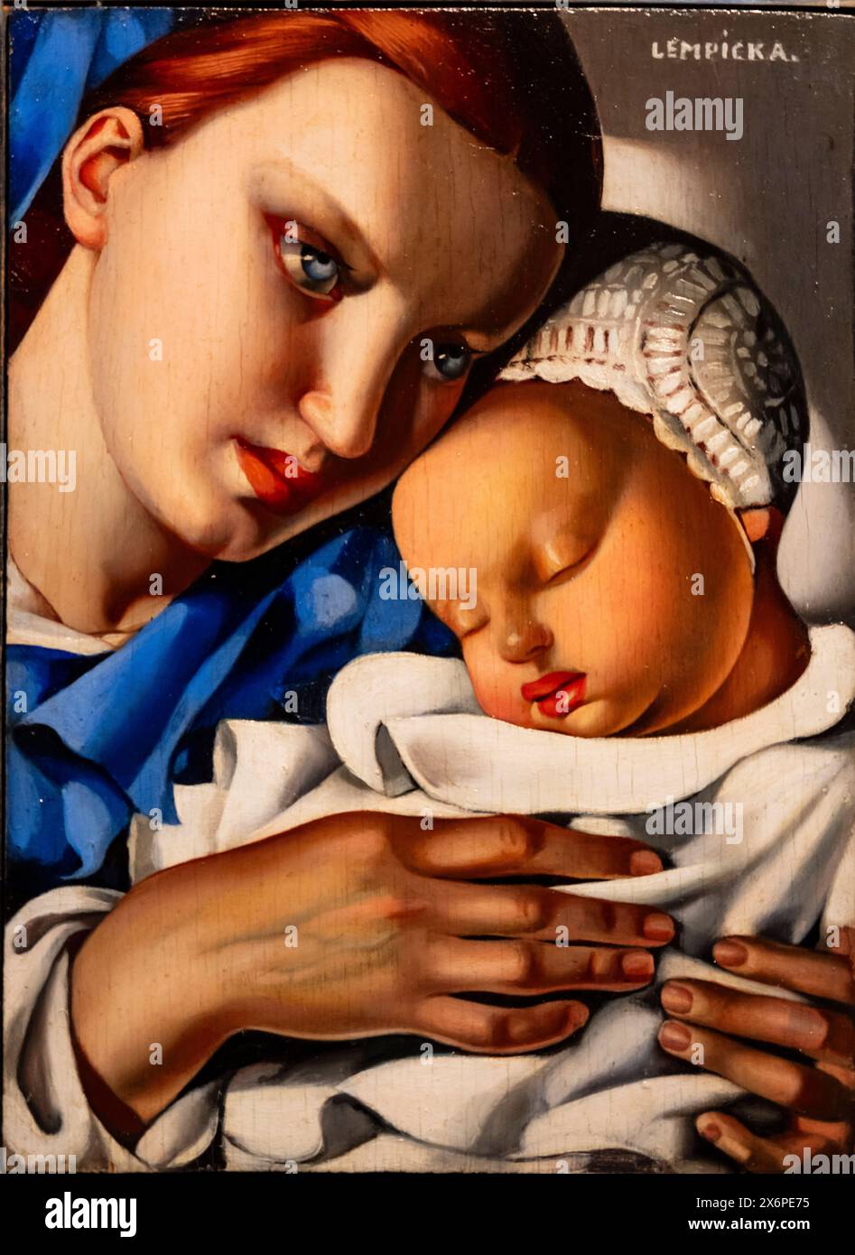 Tamara de Lempicka, Mutter und Kind, 1932, Öl auf Leinwand, MUDO, Beauvais. Stockfoto
