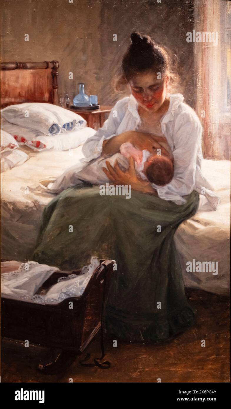 Elin Danielson-Gambogi, Mutter, 1893, Öl auf Leinwand, Ateneum Kunstmuseum, Helsinki. Stockfoto