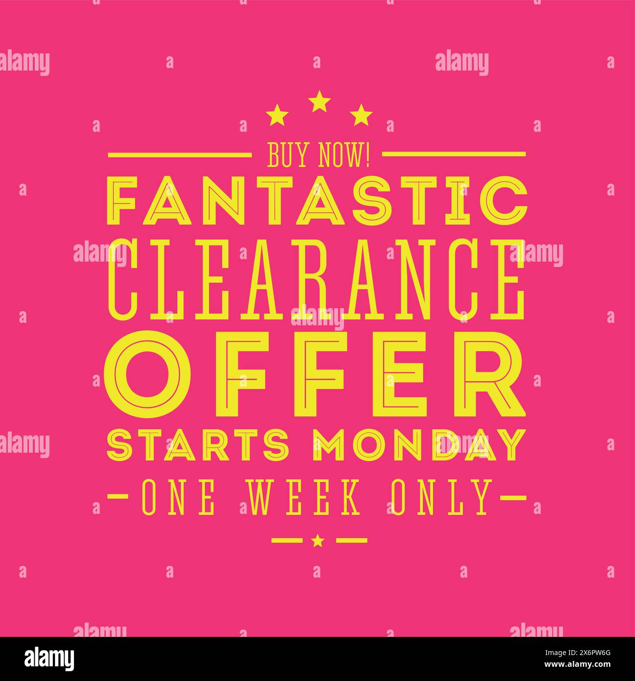 Fantastisches Angebot mit Vintage-Schriftzug Stock Vektor