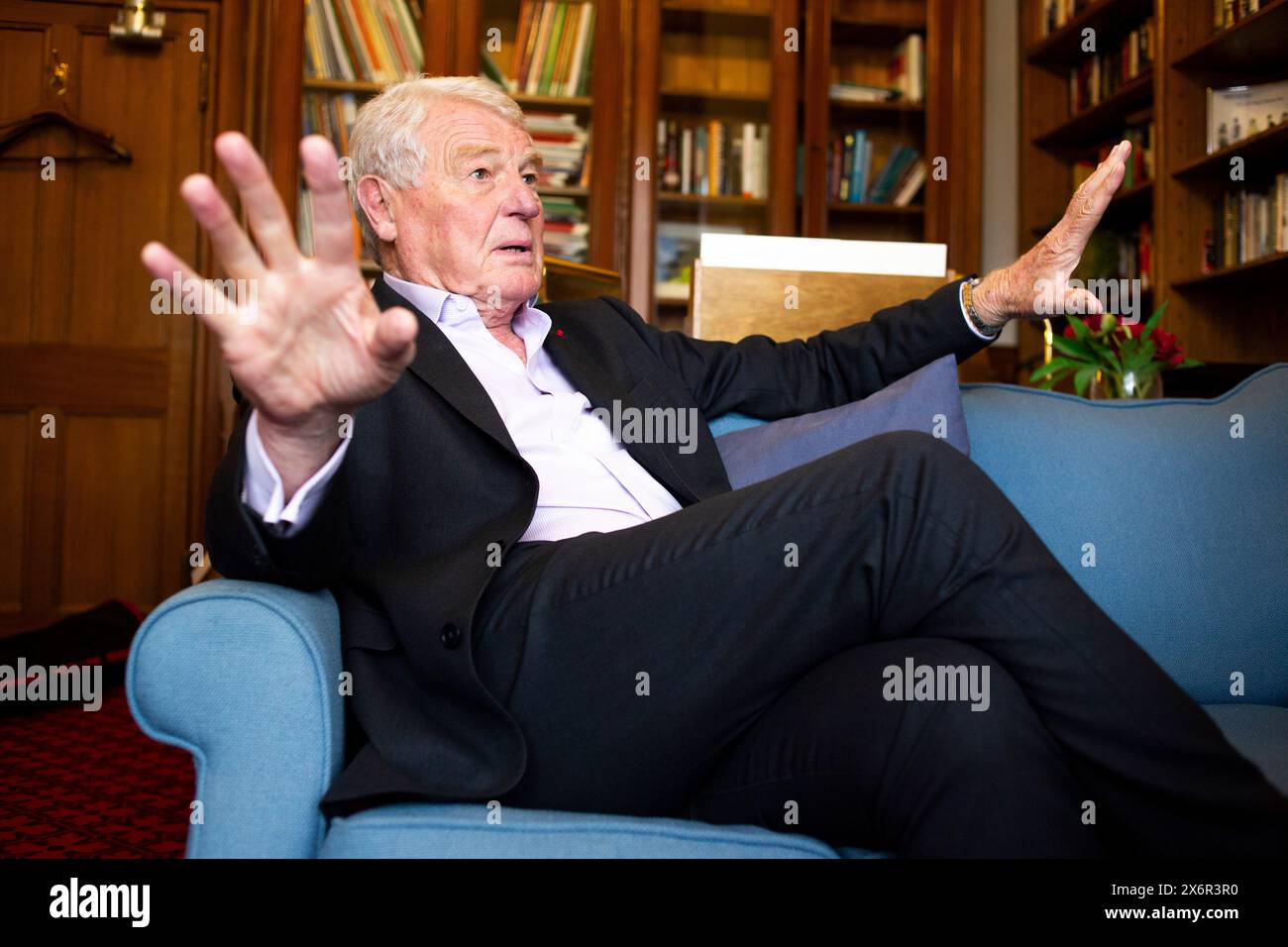 Abgeordneter Paddy Ashdown fotografierte 2015 in seinem House of Lords Büro Stockfoto