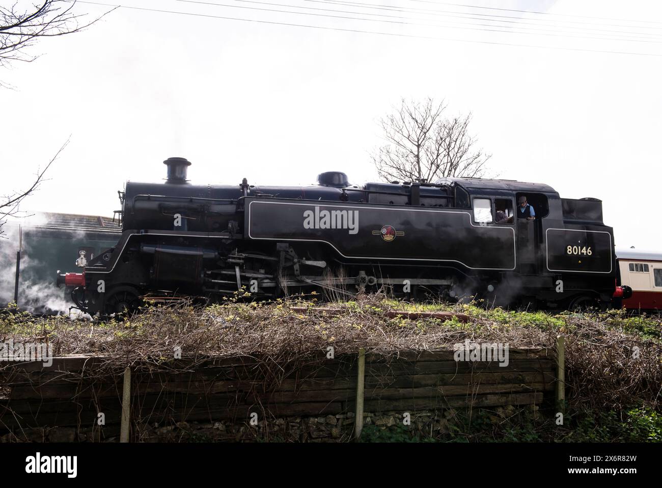 Swanage Railway Strict Bulleid Special Event, Dampfgala, drei Tage intensiver Zugbetrieb mit Lokomotiven von Oiver Bulleid Stockfoto