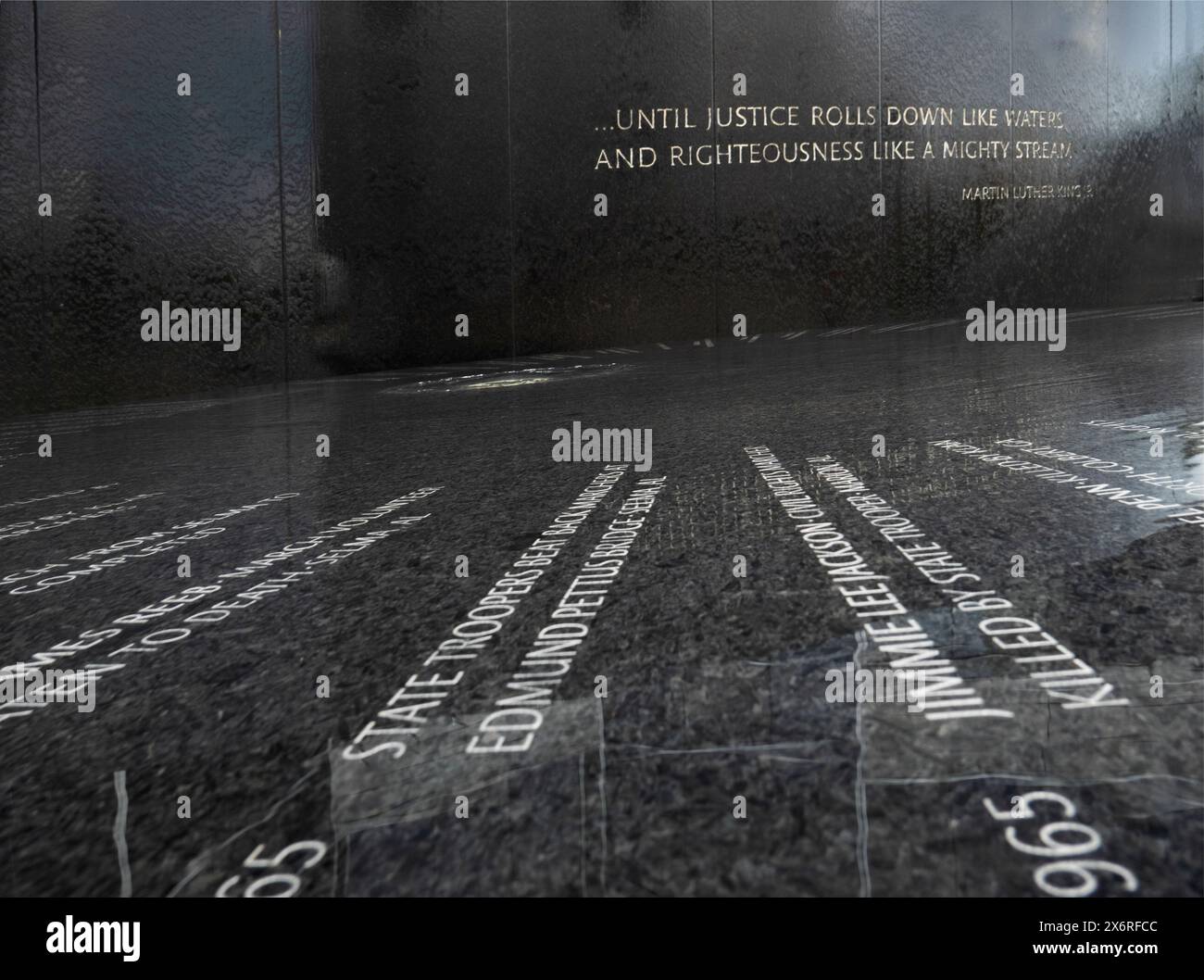 Civil Rights Memorial entworfen von Maya Lin in Montgomery Alabama Stockfoto