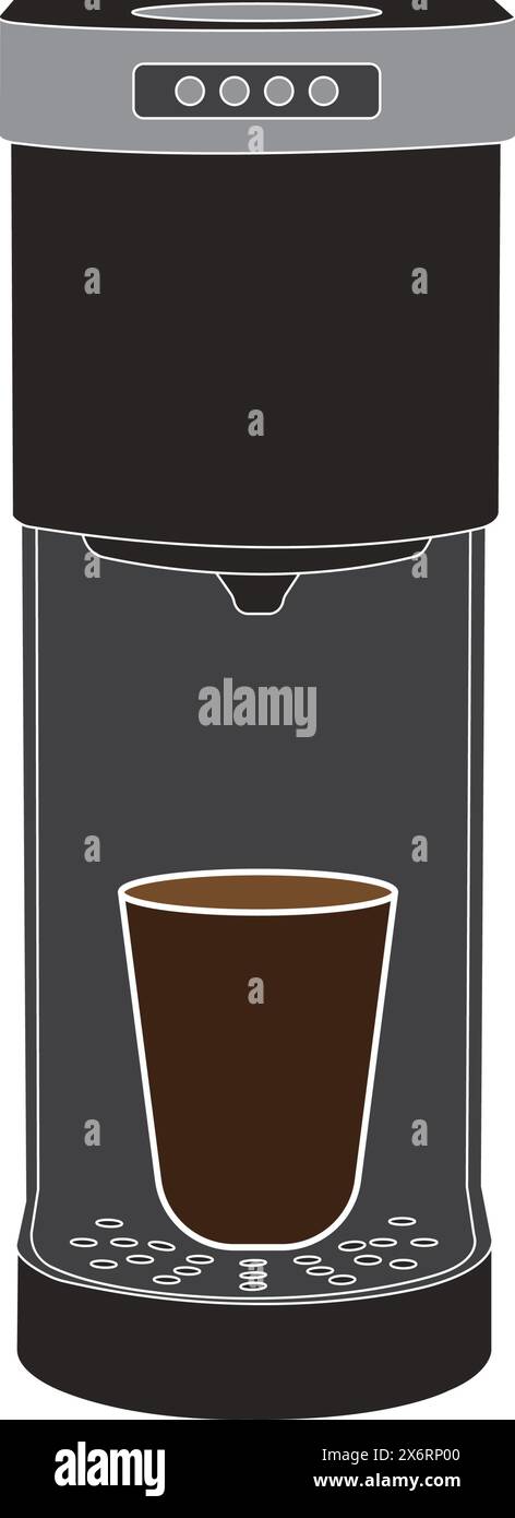 Kaffeemaschine Symbol Vektor Illustration einfaches Design Stock Vektor