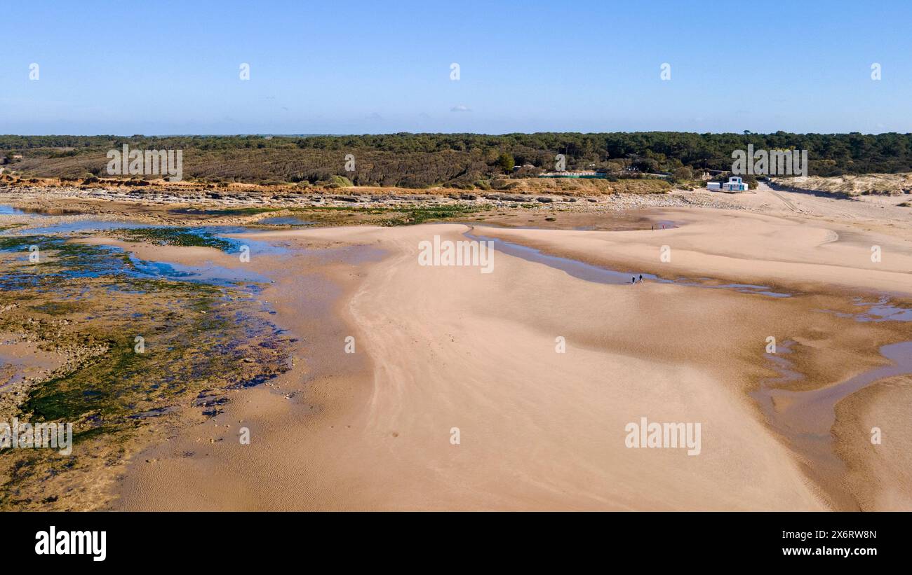 Le Veillon Beach, Talmont-Saint-Hilaire, Vendee (85), Pays de la Loire Region, Frankreich Stockfoto